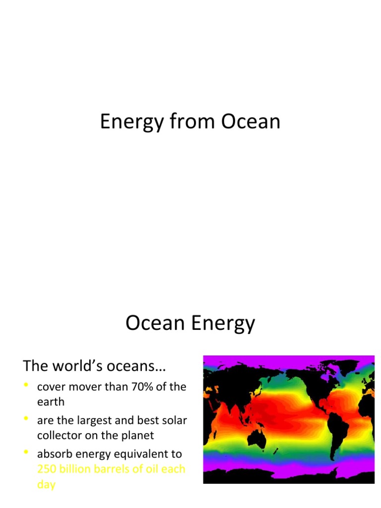 Ocean Energy PDF Energy And The Environment Tide