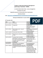 Water Policy Workshop Schedule-Final