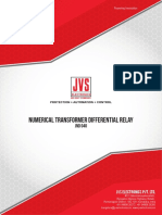 JVS Electronics Numerical Transformer Differential Relay JND 040