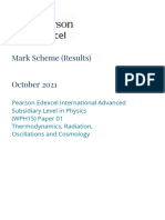 Edexcel IAL Physics Unit 5 October 2021 Markscheme (MS)