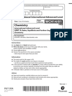 Edexcel IAL Chemistry Unit 4 October 2021 Question Paper