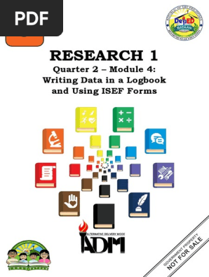 Research-1 JHS Q2 Mod4 Data Logbook and ISEF Forms