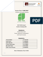 Business Plan of "JEE-TEX": A Startup Jute Insulation Business