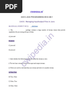 Java Programming MCQ QB 1: Unit 6: Managing Input/output Files in Java