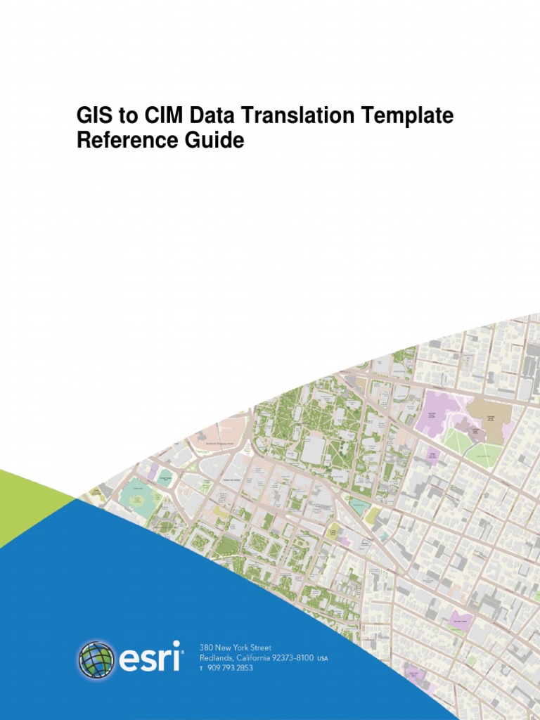 Esri GIS To CIM Template Reference Guide PDF Geographic Information