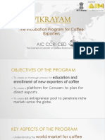 AIC-CCRI-CED Online The Incubation Programme For Coffee Exporters VIKRAYAM-Along With Brochure