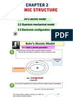 2.1 Bohr's Atomic Model 2.2 Quantum Mechanical Model 2.3 Electronic Configuration