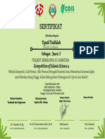 Sertifikat: Competition of Islamic Science 4