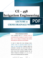 CE - 458 Irrigation Engineering: Cross Drainage Works