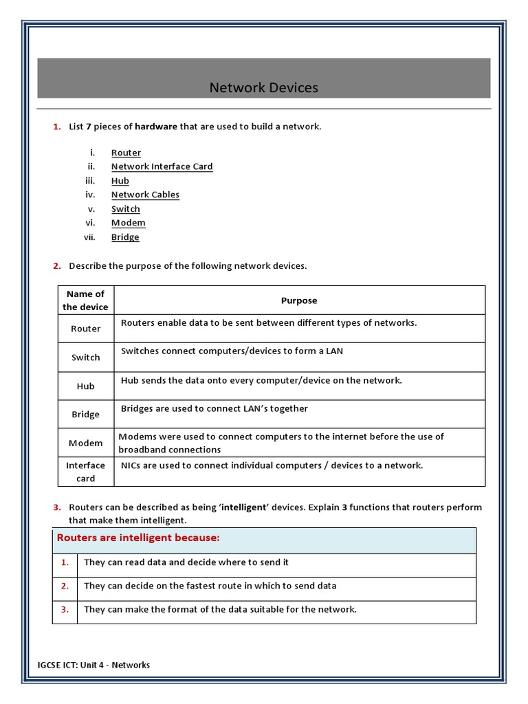 IGCSE ICT: Network Basics | PDF | Computer Network | Wi Fi