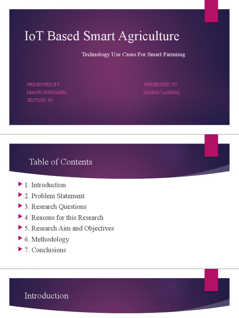 IoT-Driven Smart Agriculture Insights | PDF | Internet Of Things ...