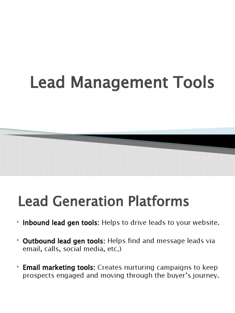 Essential Lead Management Tools Guide | PDF | Business