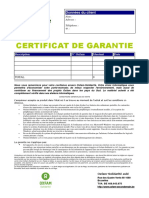 5.2 Exemple Certificat de Garantie