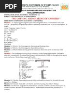 "No Copying and Sharing of Answers ": Finals Examination