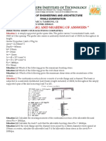 Steel Design Exam Questions on Beam Design and Analysis