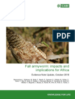 Fall Armyworm: Impacts and Implications For Africa: Evidence Note Update, October 2018