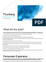 PowerPoint of Greta Thunberg.