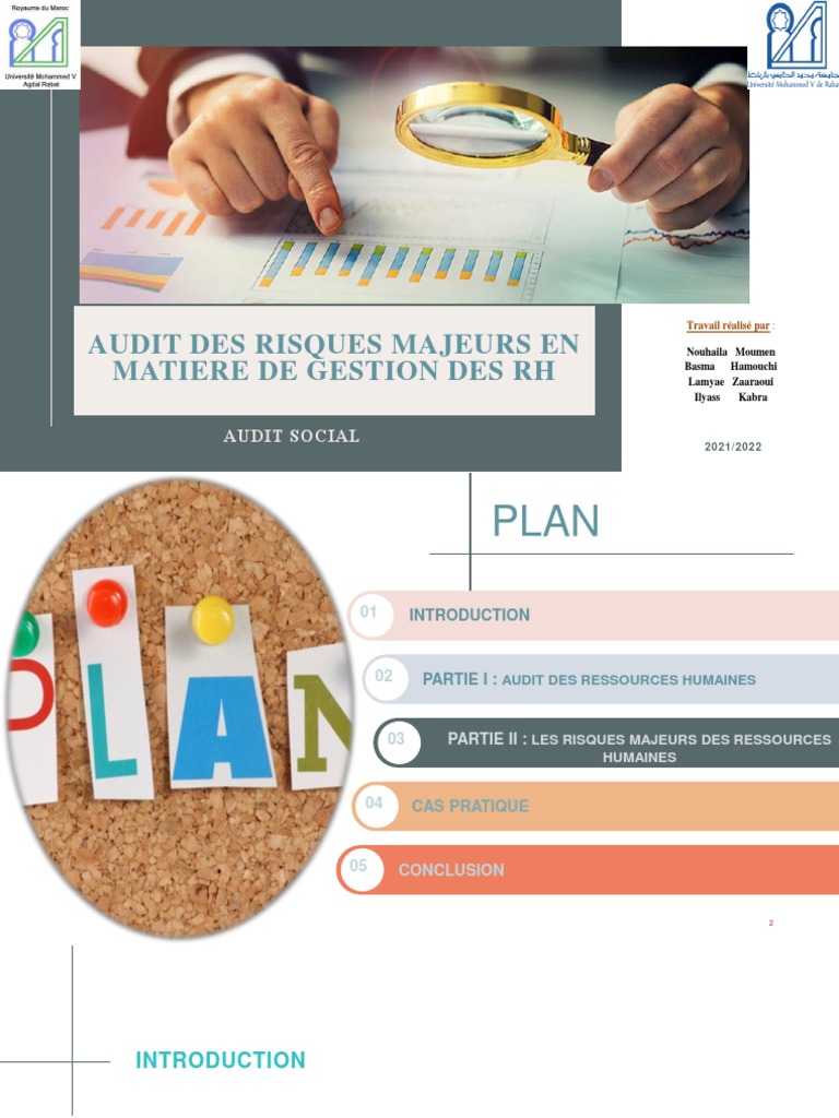 Audit des Risques en Gestion RH 2021/2022 | PDF | Gestion des ...