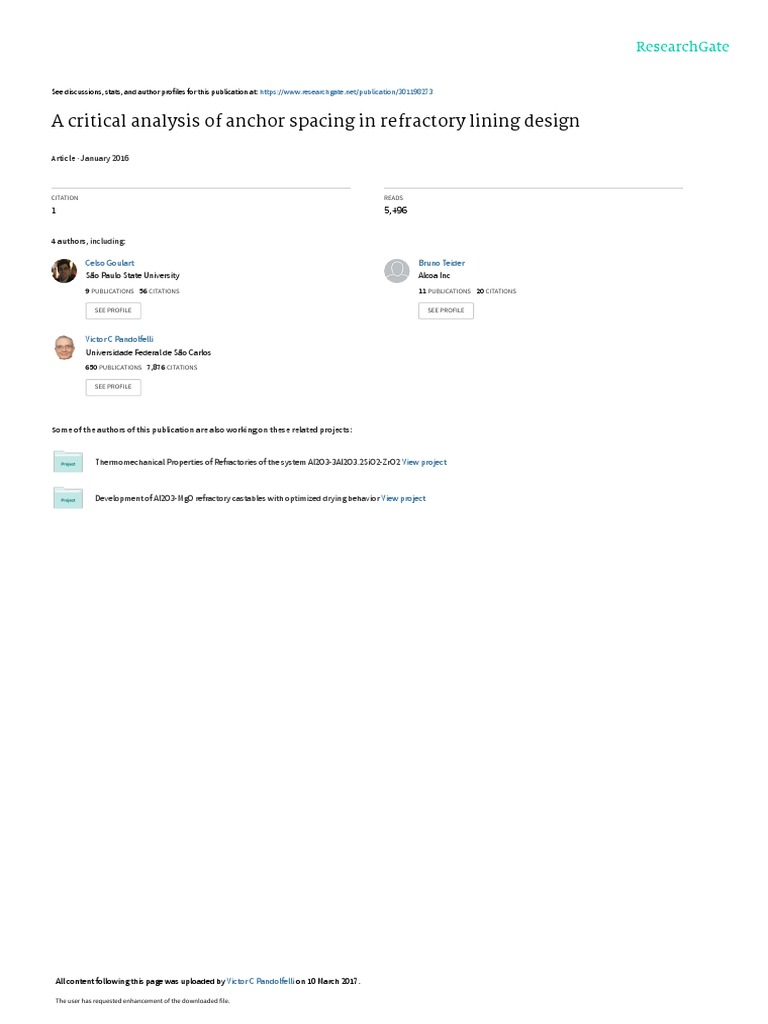 Anchor Installation Pdf Refractory Building Engineering