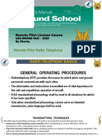 Remote Pilot License Radio Telephony 2020