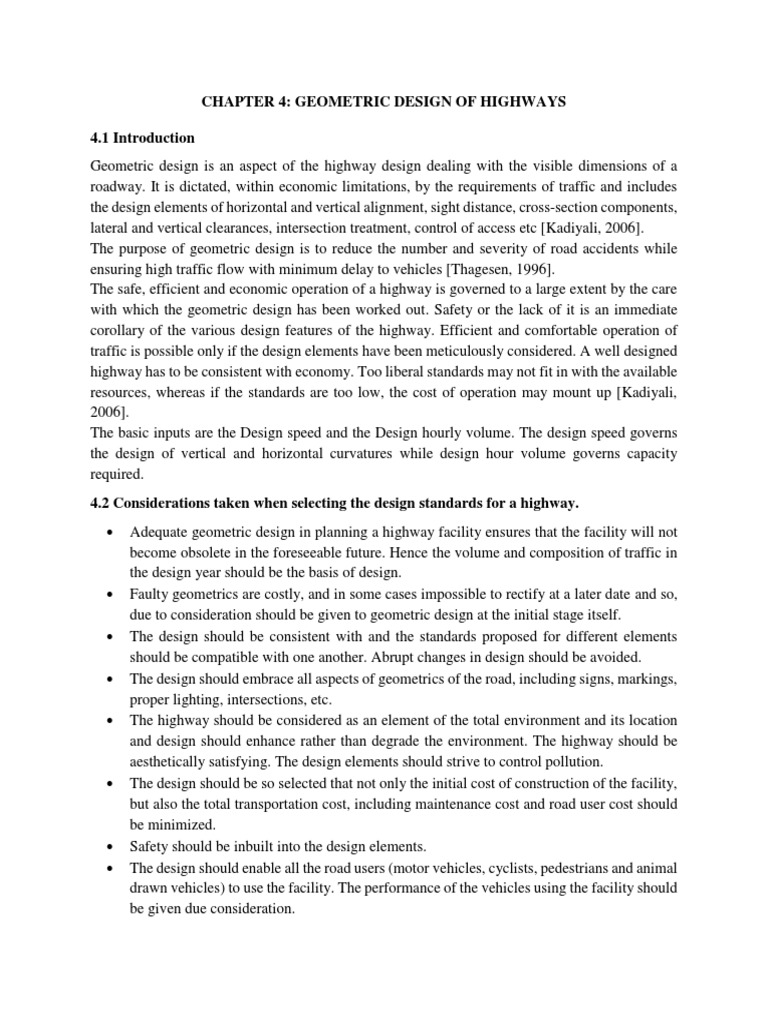 Geometric Design of Highways Overview | PDF | Road | Friction