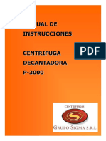 Manual Centrífuga Sharples Decantadora SDC P-3000