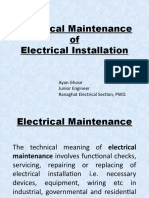 Electrical Maintenance of Electrical Installation: Ayan Ghose Junior Engineer Ranaghat Electrical Section, PWD