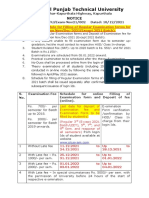 IKGPTU exam notice schedules Nov/Dec 2021 exams