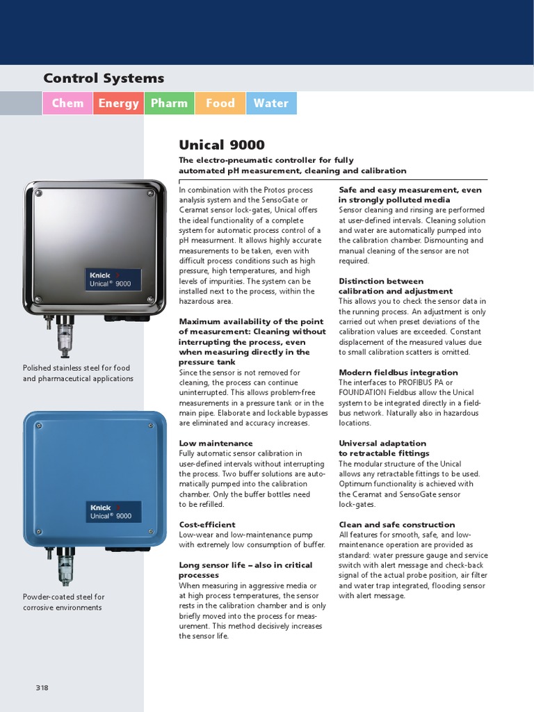 Unical 9000: Automated pH Control System | PDF | Calibration | Direct ...