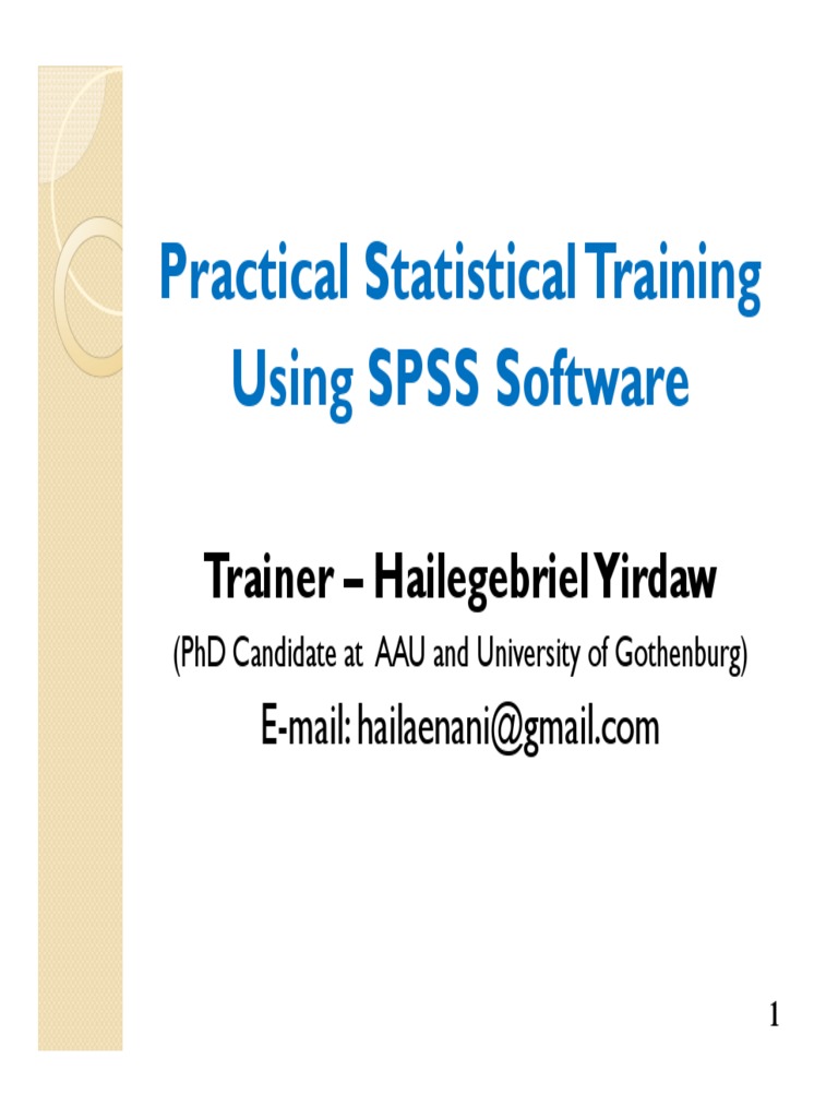 SPSS Software Training Overview | PDF | Level Of Measurement | Spss