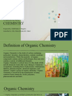 Organic Chemistry: Prepared By: Kahlil Kaimo F. Magsino Submitted To: Mrs. Maria Elizabeth D. Oabel