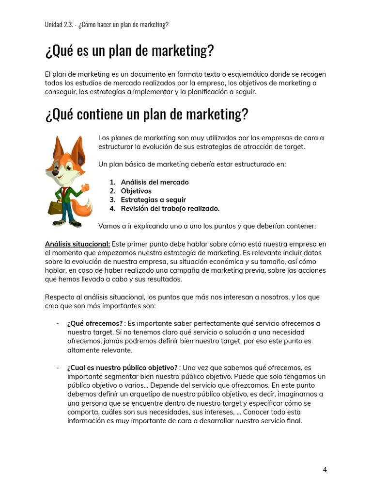 Cómo crear un plan de marketing eficaz | PDF | Análisis FODA | Marketing
