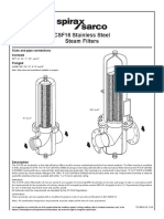 CSF16 Stainless Steel Steam Filters: Sizes and Pipe Connections Screwed Flanged