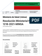 Resolución Ministerial #1218-2021-MINSA - Gobierno Del Perú