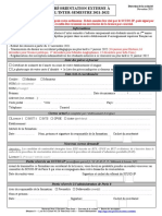 Demande de Reorientation Externe A L Intersemestre