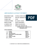 Organic Chemistry III Group Assignment on 8-Membered Heterocyclic Compounds