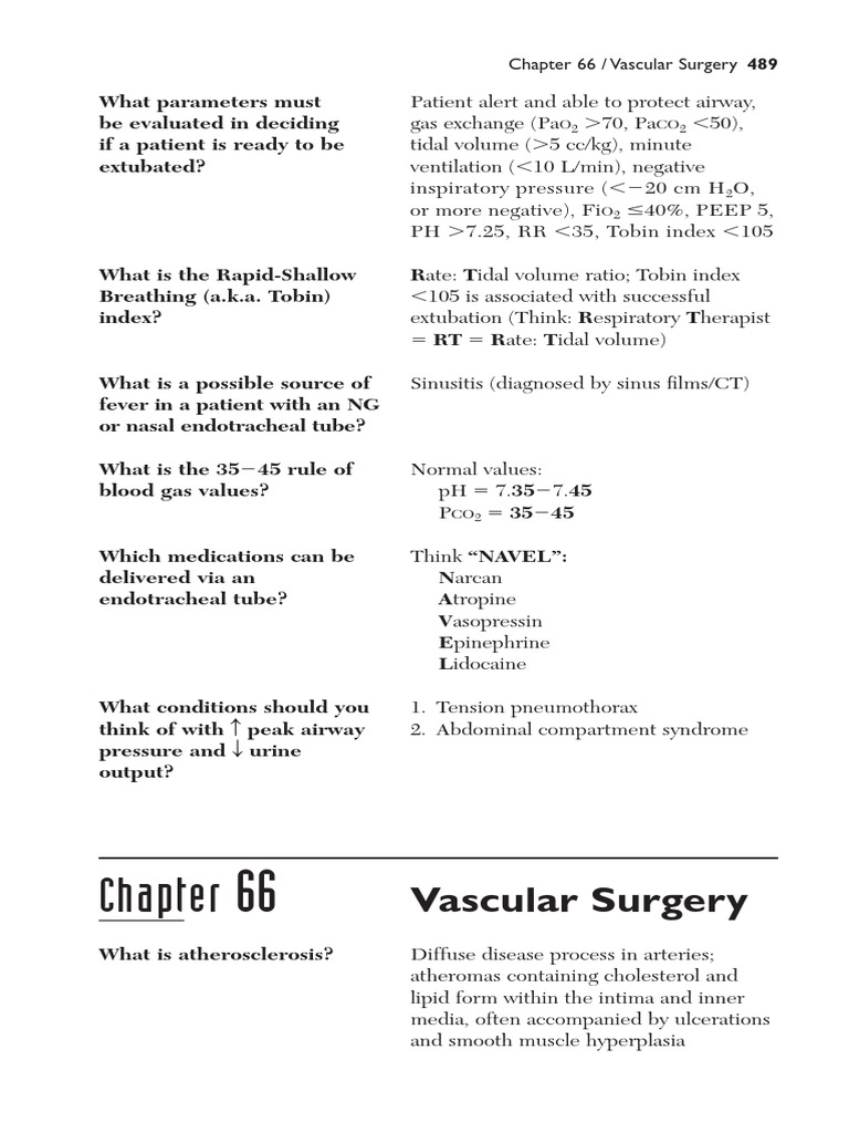 Surgical Recall Vascular Surgery | PDF | Common Carotid Artery | Ischemia
