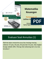 Pertemuan 13 Evaluasi Annuitas