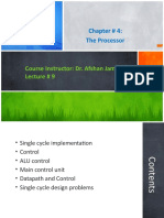 Chapter # 4: The Processor: Course Instructor: Dr. Afshan Jamil Lecture # 9
