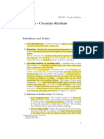 BIS 2101 - Circadian Rhythms: Definitions and Points