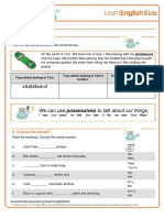 Grammar Games Possessives Worksheet