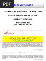 A320 Technical Reliability Meeting Agenda For The Period - Apr'21-Jun'21