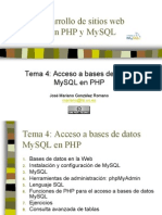 Acceso A Base de Datos Mysql y PHP