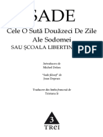 Cele o Sutǎ Douǎzeci de Zile Ale Sodomei Sau Școala Libertinajului by Sade, Donatien Alphonse François, Marquis De