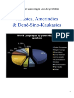 Afrasian Amerind Proto-Dene-Caucasian Protolanguage Comparison