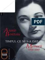 Annie Bentoiu, Timpul Ce Ni S-A Dat