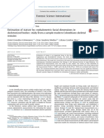 Estimation of Stature by Cephalometric Facial Dimensions - Colombia