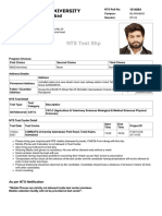 NTS Test Slip: As Per NTS Notification