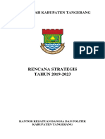 Rencana Strategis TAHUN 2019-2023: Pemerintah Kabupaten Tangerang