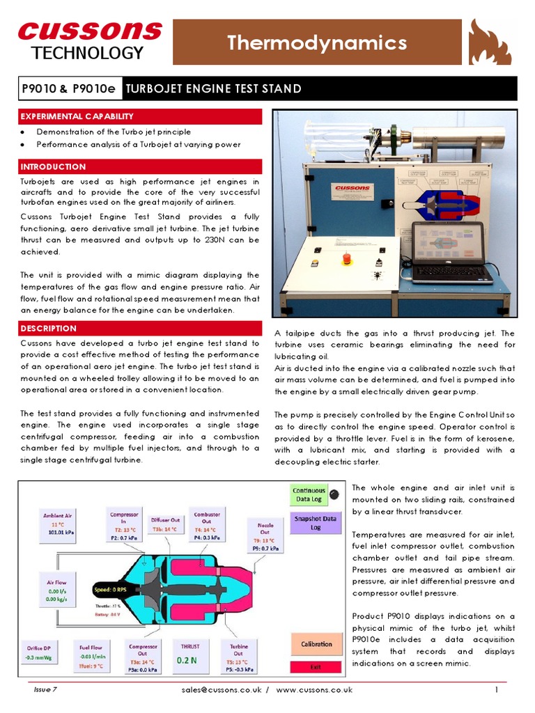 Turbojet Engine Test Stand Overview | PDF | Jet Engine | Engines